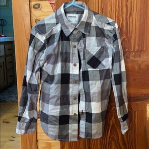 Youth size 5 grey Sonoma button up shirt